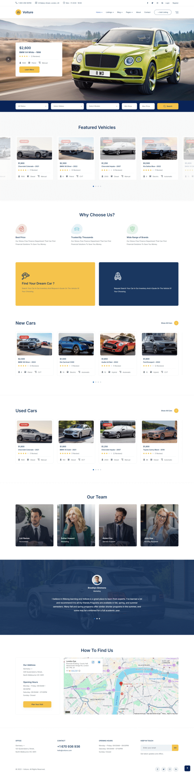 Automotive website design project 3