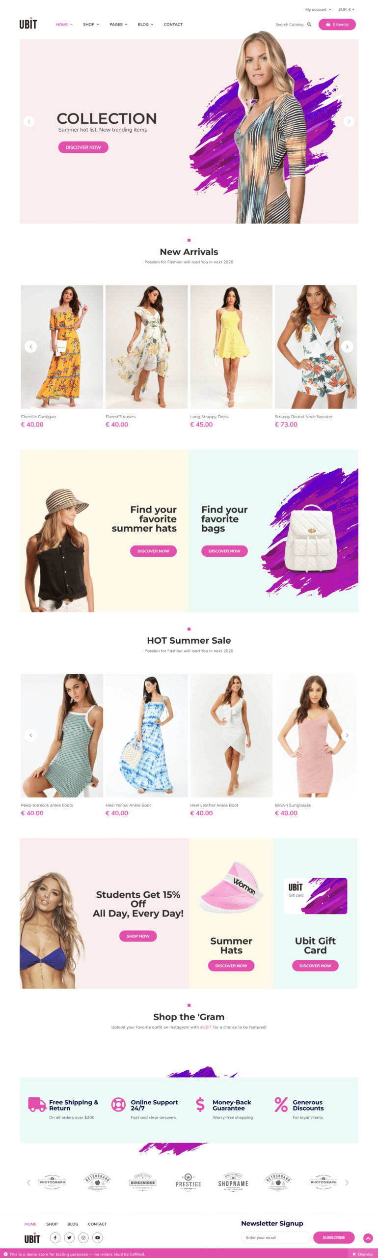 Fashion website design project 2