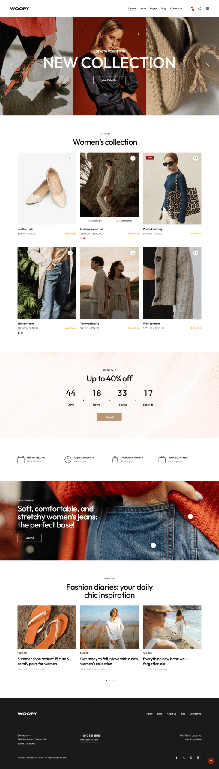 Fashion website design project 3