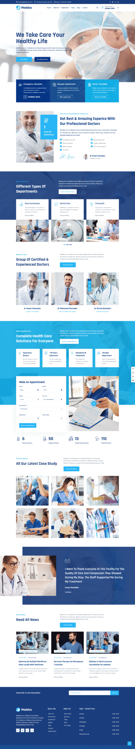 Medical website design project 2