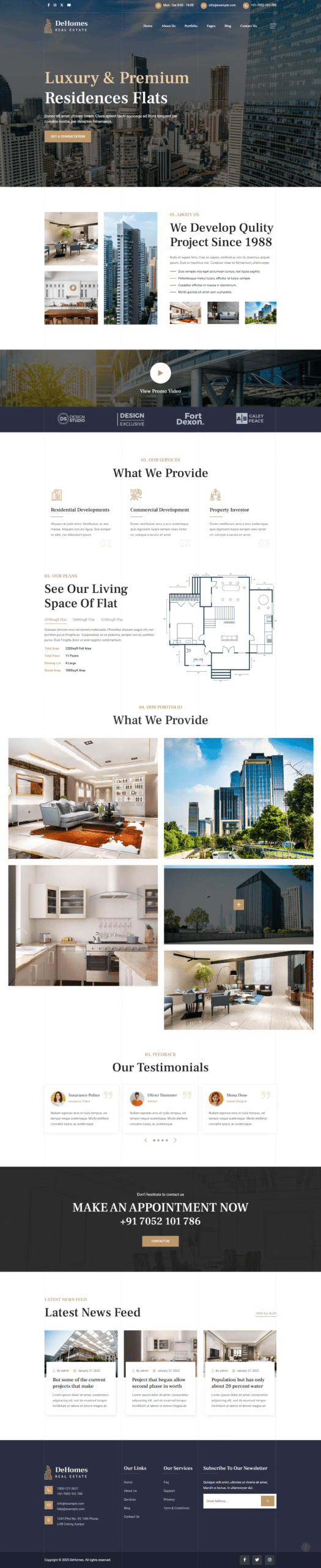 Real estate website design project 1
