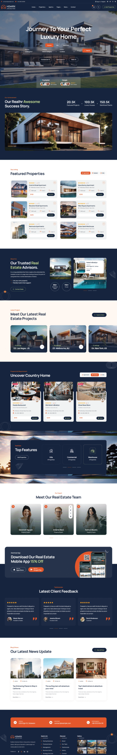 Real estate website design project 2