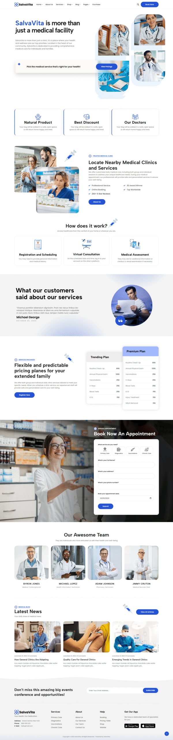 Medical website design project 1